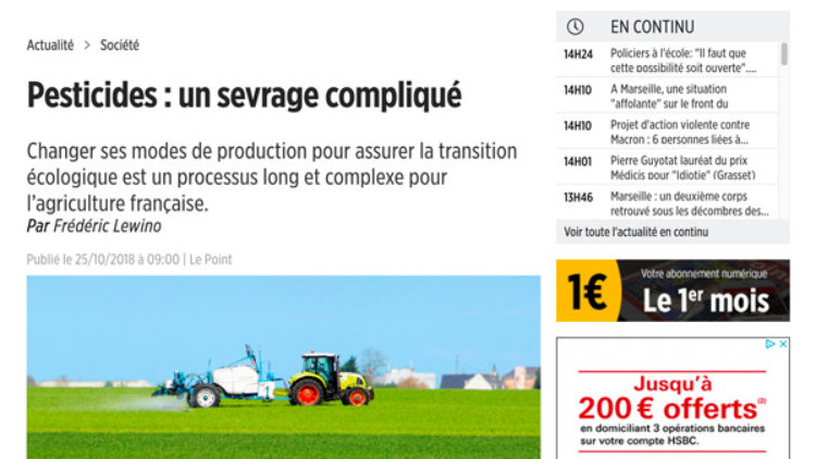 Pesticides : un sevrage compliqué