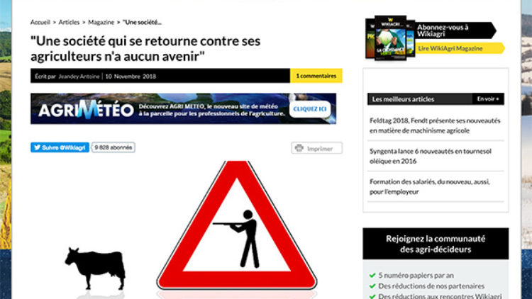 Une société qui se retourne contre ses agriculteurs n&rsquo;a aucun avenir