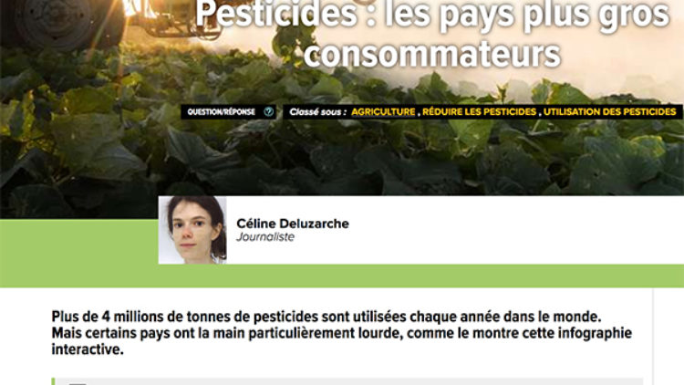 Pesticides : les pays plus gros consommateurs
