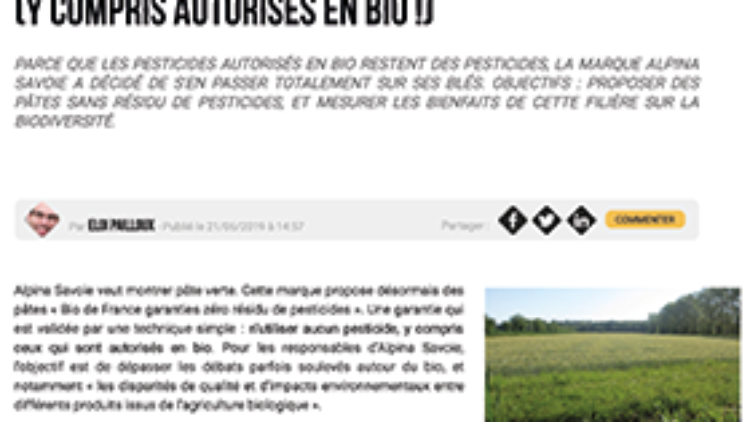 Des pâtes, des pâtes… oui, mais sans pesticides (y compris autorisés… Campagnes et Environnement…