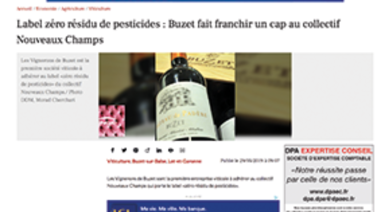 Label zéro résidu de pesticides : Buzet fait franchir un cap au collectif…