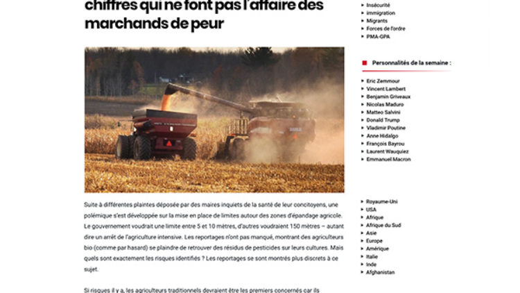 Cancers dans le monde agricole : des chiffres qui ne font pas l’affaire des marchands de peur