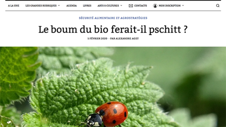 Le boum du BIO ferait-il pschitt ?
