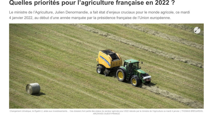 Quelles priorités pour l’agriculture française en 2022 ?