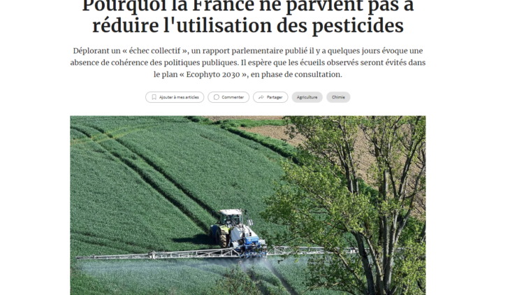 Pourquoi la France ne parvient pas à réduire l’utilisation des pesticides ?