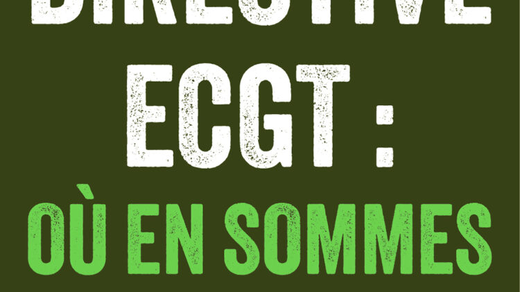 Directive ECGT : où en sommes-nous ?